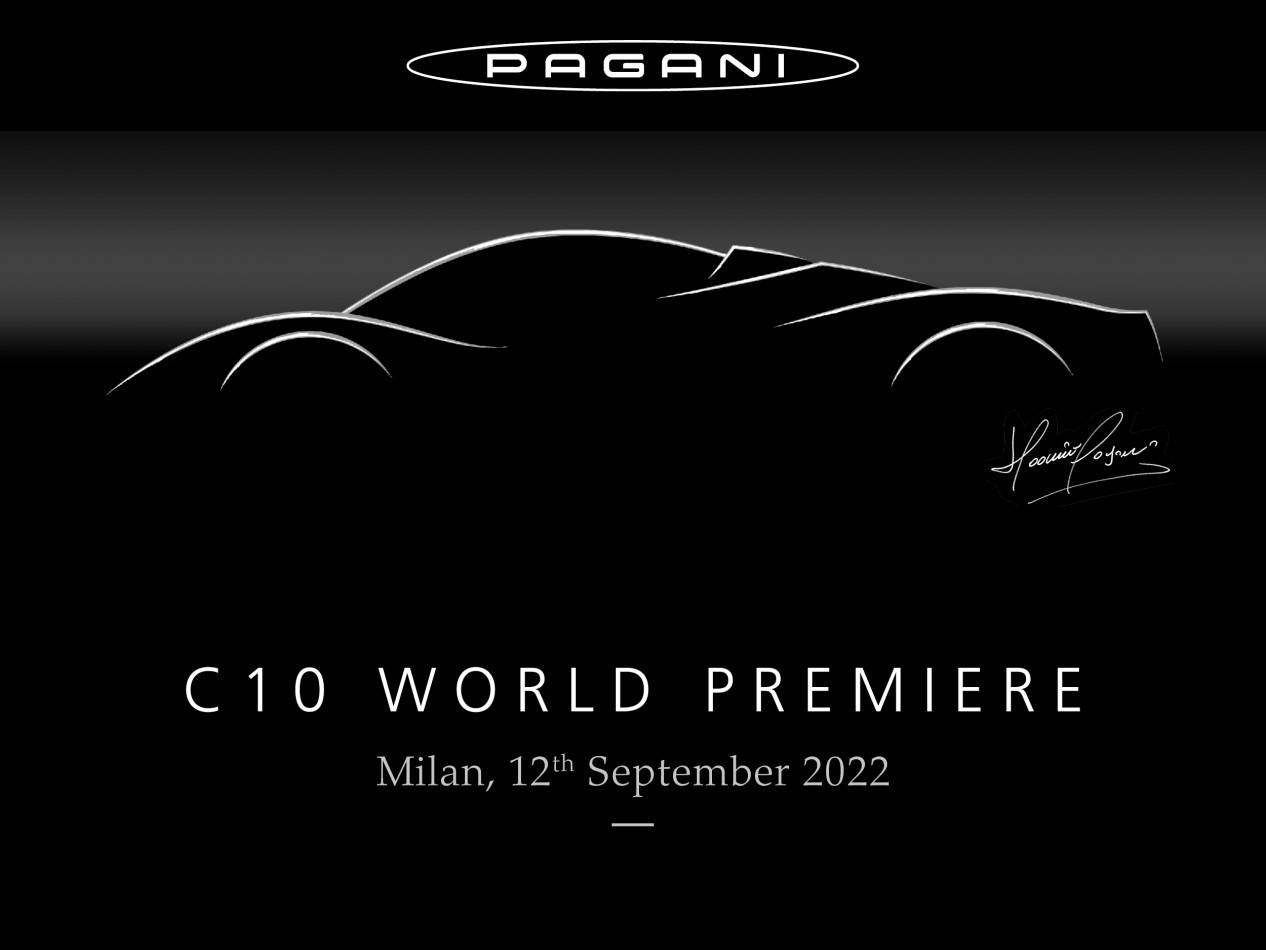品牌旗下第三个车型系列 全新帕加尼C10将于9月12日环球首